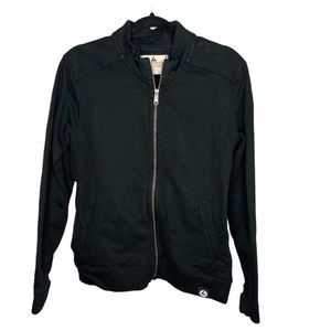 AMERICAN GIANT / Moto full zip black sweatshirt jacket / XL